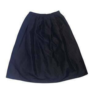 Elegant Satin Tulle Black Long Midi Skirt Size Large Poofy Flowy Evening Party